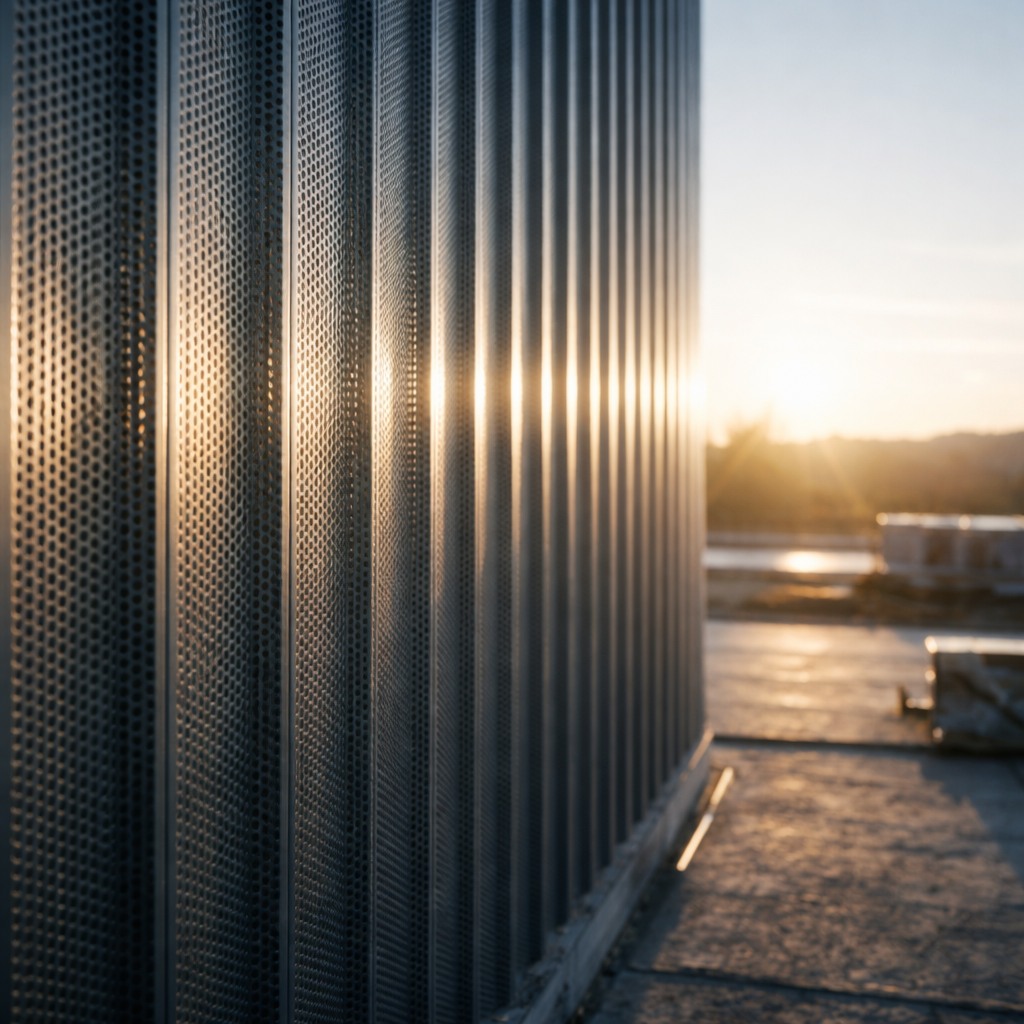 Стеновой перфорированный лист Т-6 на коммерческом объекте